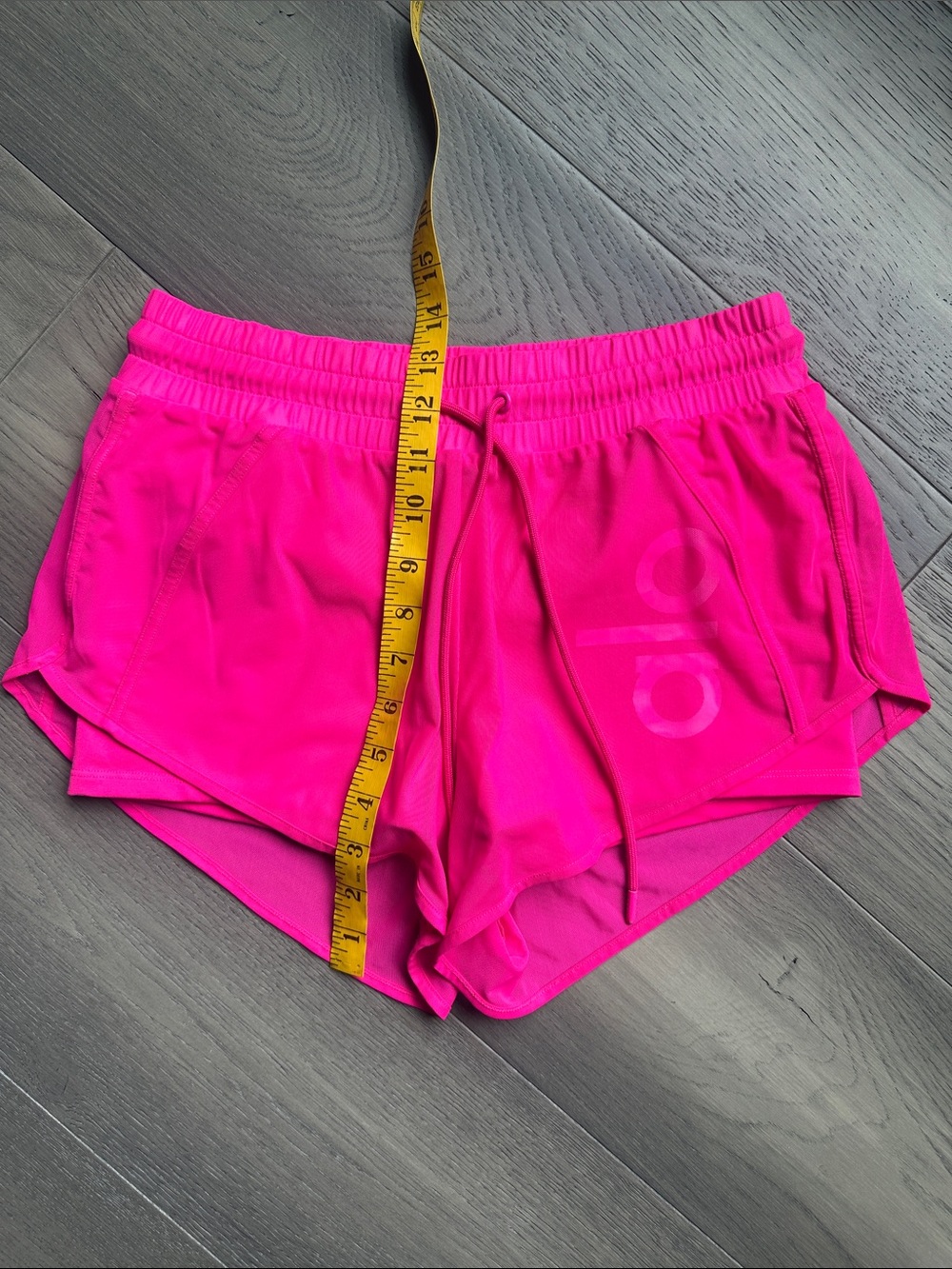 ALO Yoga Neon Hot Pink Athletic Drawstring Shorts - Picture 5 of 5